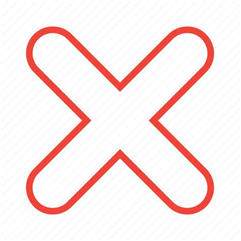 Cancel, cross, exit, no, not allowed, stop, wrong icon