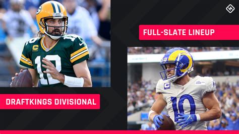 Divisional Round Full Slate Draftkings Picks Nfl Dfs Lineup Advice For