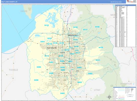 Amazon Com Zip Code Wall Map Of North Salt Lake Ut Zip Code Map Sexiz Pix