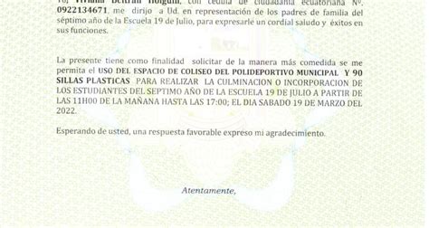 Solicitud De Permiso A Espacios Publicos Municipales Ecuador Guía