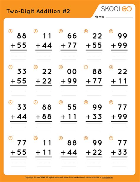 Math Addition Worksheets 1st Grade 2 Digit Addition Within 100