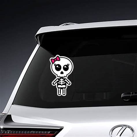 Cute Kawaii Girl Skeleton Sticker