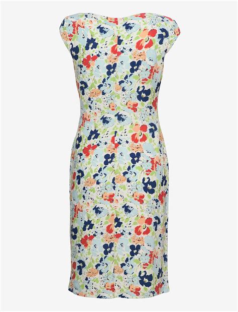 Lauren Ralph Lauren Floral Pleated Jersey Dress Midi Dresses Boozt Com