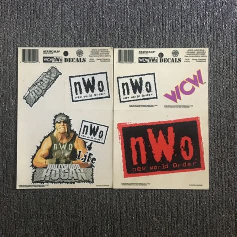 Vintage 1998 Wcw Nwo Decal Sheet Stickers New World Order Hogan 1799