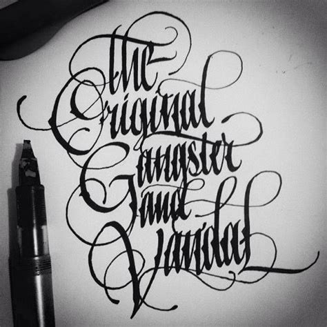 Gangster Old English Tattoo Fonts