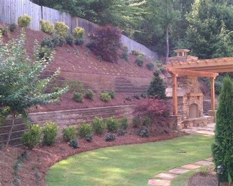 how to landscape a steep slope backyard