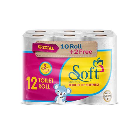 Soft Toilet Paper 12 Rolls 2ply 200 Sheet Wadi Al Rafidain Hygienic