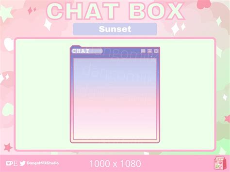 Sunset Chat Box Twitch Overlay Retro Theme Window Ui Theme Etsy México