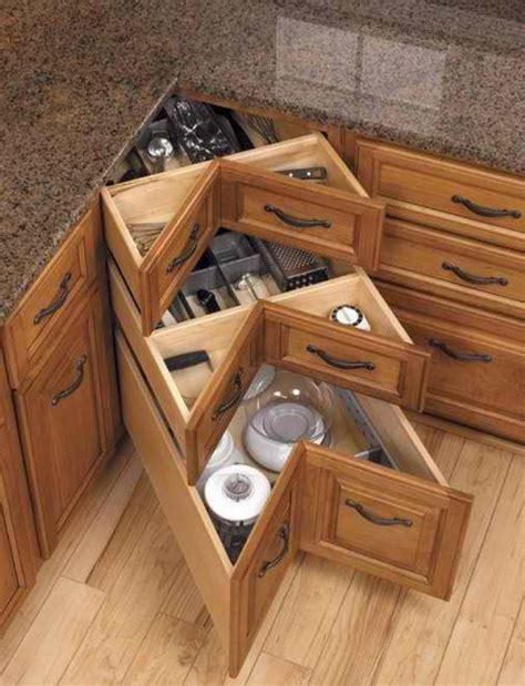 Corner drawers aren't the only tricks of the cabinetry trade. DIY Corner Kitchen Drawers