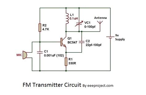 Fm Transmitter Circuit Diagram Eee Projects