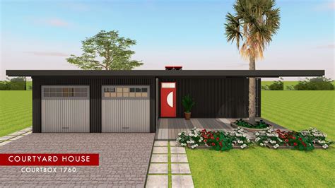 Shipping Container Courtyard House Design With Floor Plans Youtube