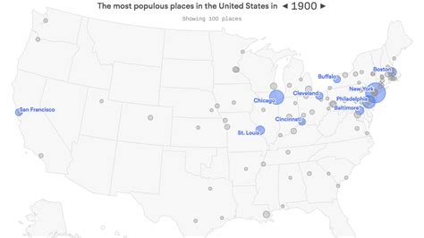 Map How The Biggest Cities In The United States Have Changed Over Time