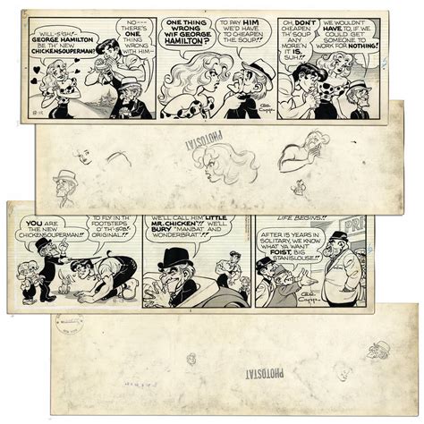 Pair Of Lil Abner Comic Strips Featuring Abner Daisy Mae And Honest Abe 12 And 13 August 1966