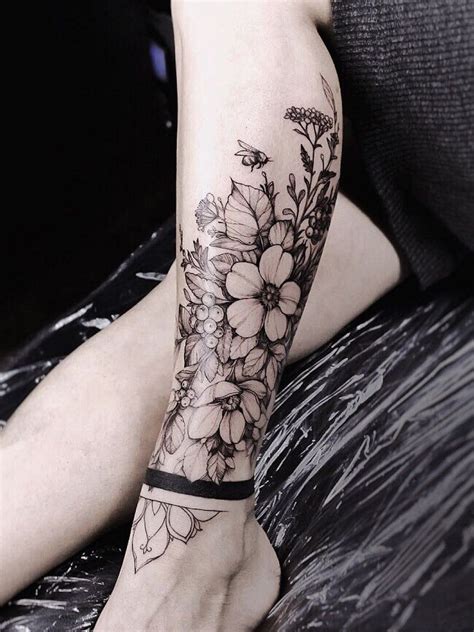 tatuaje flores en pierna leg tattoos tattoos tattoos for women flowers my xxx hot girl
