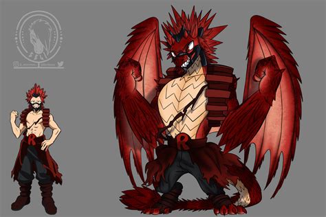 Bnha Dragon Kirishima By Evilfeather On Deviantart