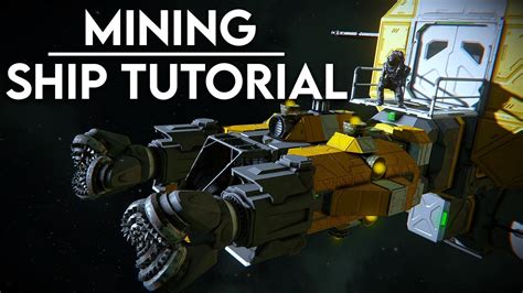 Space Engineers How To Build A Mining Ship Live Build Youtube