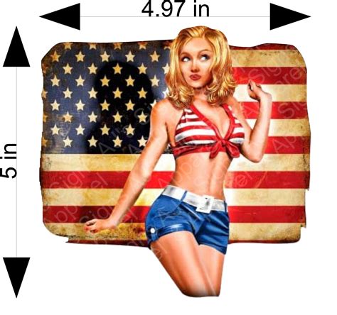 Patriotic Girl Pinup Vinyl Sticker Decal Aj S Signs And Apparel