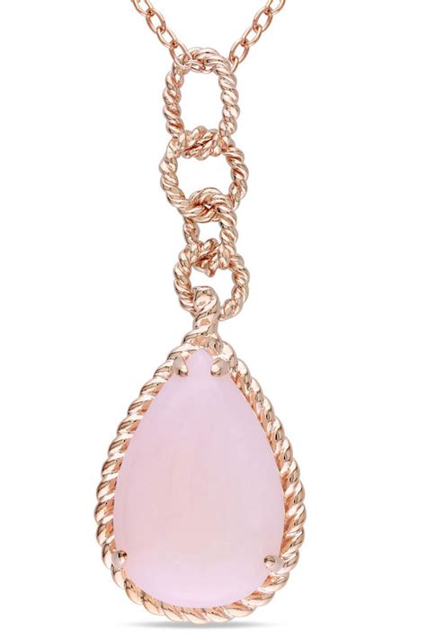 Pink Opal Drop Pendant Necklace Amazing Jewelry Opal Pendants Opal