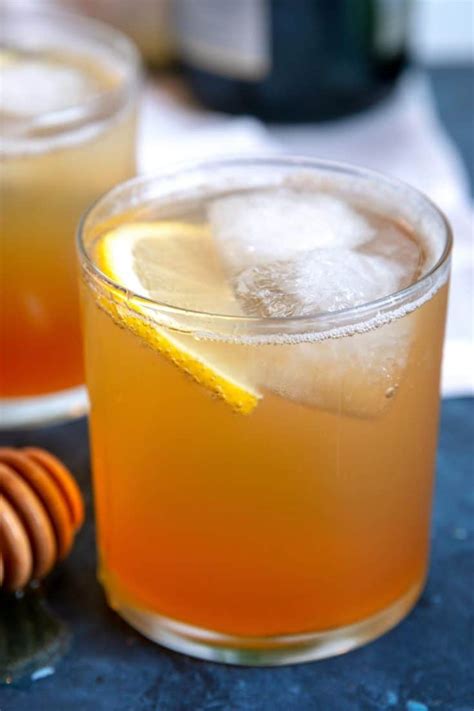 Sparkling Honey Rye Whiskey Cocktail