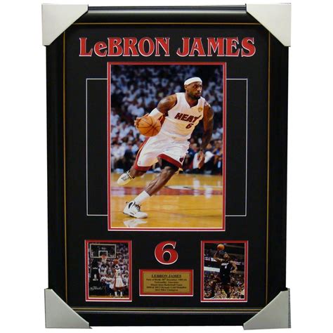 Lebron James Miami Heat Unsigned Collage Framed 4109 Ht Framing