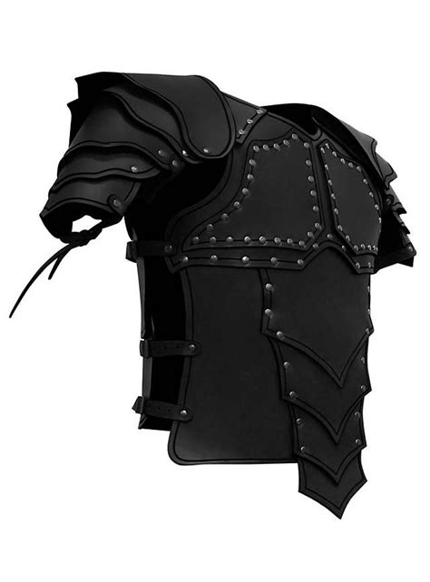 Leather Armour With Shoulders Dragon Rider Color Black Black