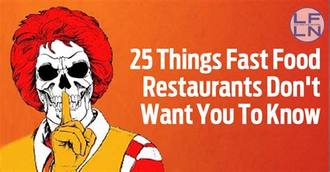 25 Things Fast Food Restaurants Dont Want You To Know Easy Meals For All