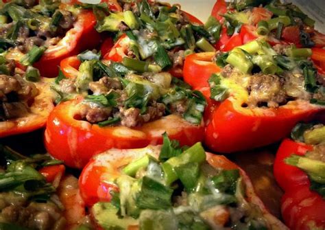 stuffed red bell peppers without rice recipe by erica cookpad