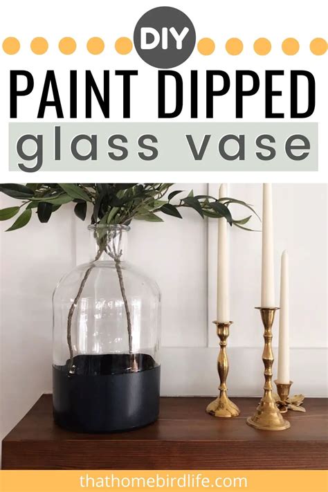 Diy Paint Dipped Glass Vase