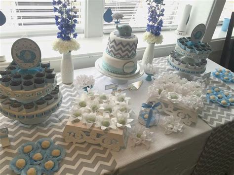 And you definitely won't go wrong with these backdrops. Elephant Baby Shower for Baby Boy #2 - Project Nursery ...