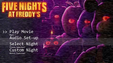 This Is What The Fnaf Movie Dvdblu Ray Menu Should Look Like R
