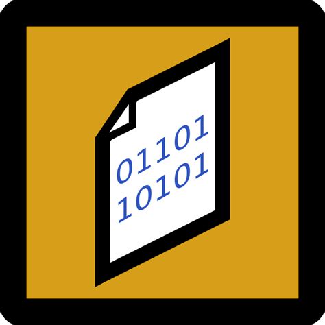 Binary File Icon Umber Openclipart