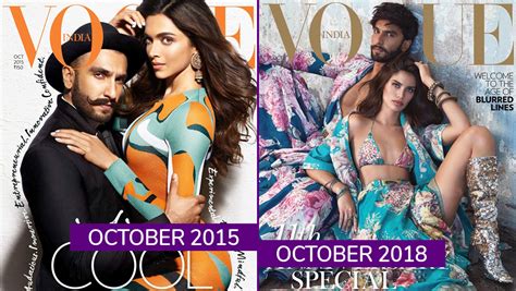 Ranveer Singh With Deepika Padukone Or With Sara Sampaio Which Vogue India Cover Impressed You