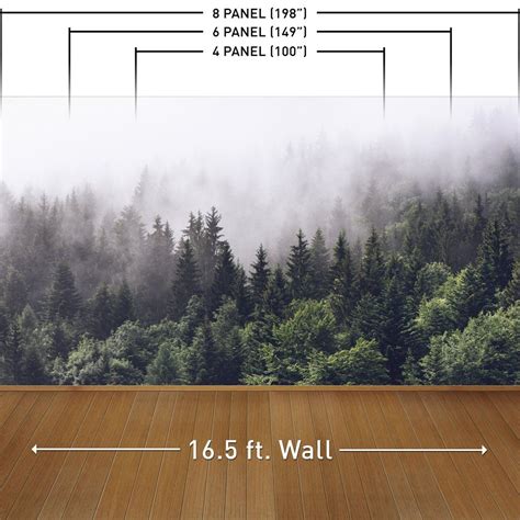 Misty Forest Forest Wall Mural Wall Murals Forest Mural