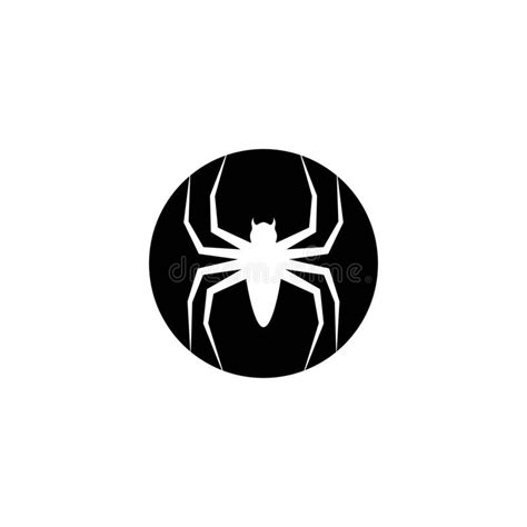 Black Spider Logo Template Vector Icon Illustration Stock Vector