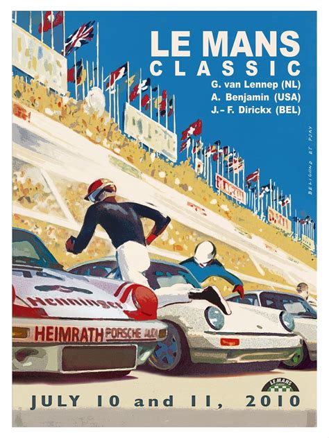 Le Mans Classic 2010 Vintage Racing Poster Le Mans Racing Posters