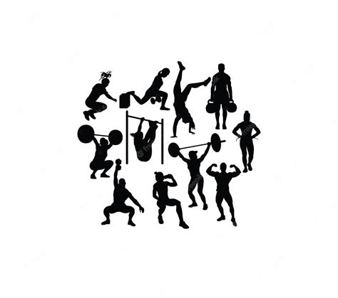 Premium Vector Fitness Sport Activity Art Vector Silhouettes Design