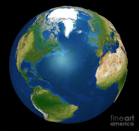 North Atlantic Ocean On An Earth Globe Photograph By Mikkel Juul Jensen