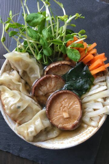 Vegetable Gyoza Soup Japanese Dumpling Soup From The Comfort Of My Bowl