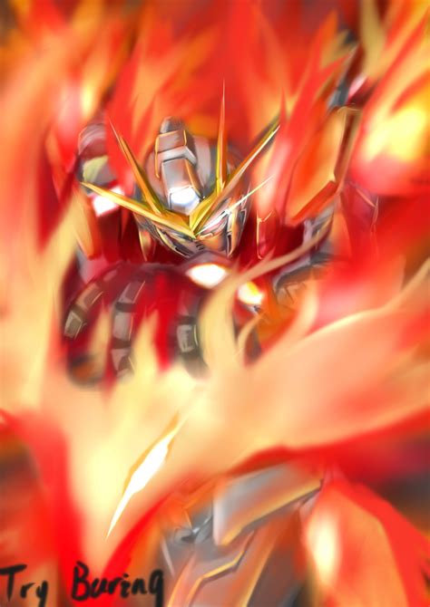 Try Burning Gundam Gundam Gundam Art Artwork