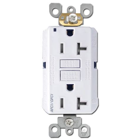 Arc Fault Ground Fault Dual Function Outlet 20a Tr Leviton Black