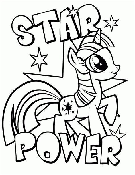 printable coloring pages  pony coloring home
