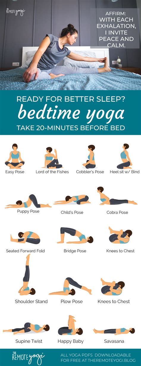 Relaxing Bedtime Yoga Free Printable Pdf Bedtime Yoga Gentle Yoga