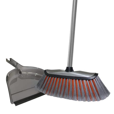 Hdx Smooth Sweep Indoor Angle Broom With Dustpan