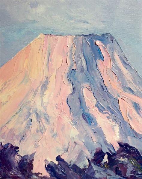 Mount Fuji Original Oil Painting Japan Mt Fuji Japanese Etsy