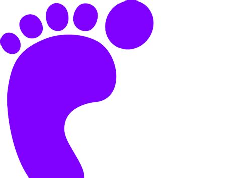 Purple Footprint Clip Art At Vector Clip Art Online