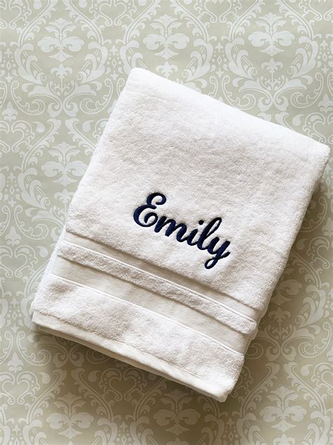 Personalized Script Bath Towel Name Btsc01 Monogrammed Etsy