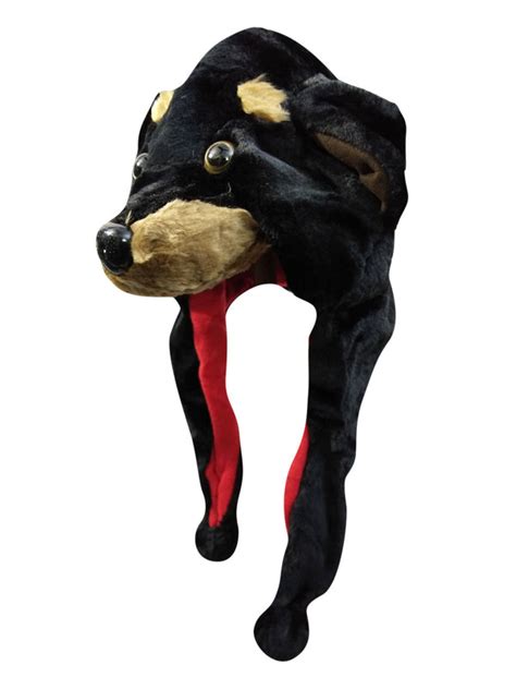 Black Dog Animal Hoodie Kids And Adults Fancy Dress Costume Accessory