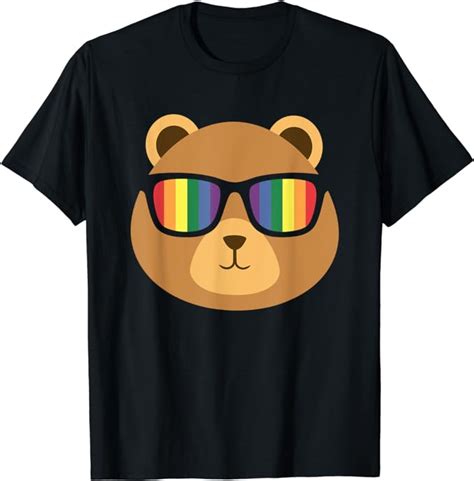 Amazon Com Gay Bear Pride T Shirt Clothing