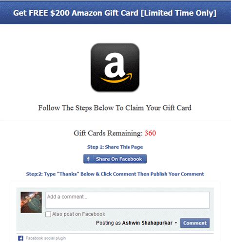 May 24, 2020 · phishing scam targets amazon customers credit card information the better business bureau says fraudsters are pretending to be amazon to trick consumers into turning over their credit card. FREE $200 Amazon Gift Card on Facebook trick - 2015 (SCAM Alert!)