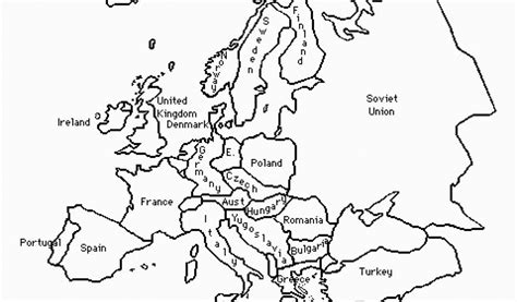 Outline Map Of Europe And Asia Outline Of Europe During World War 2